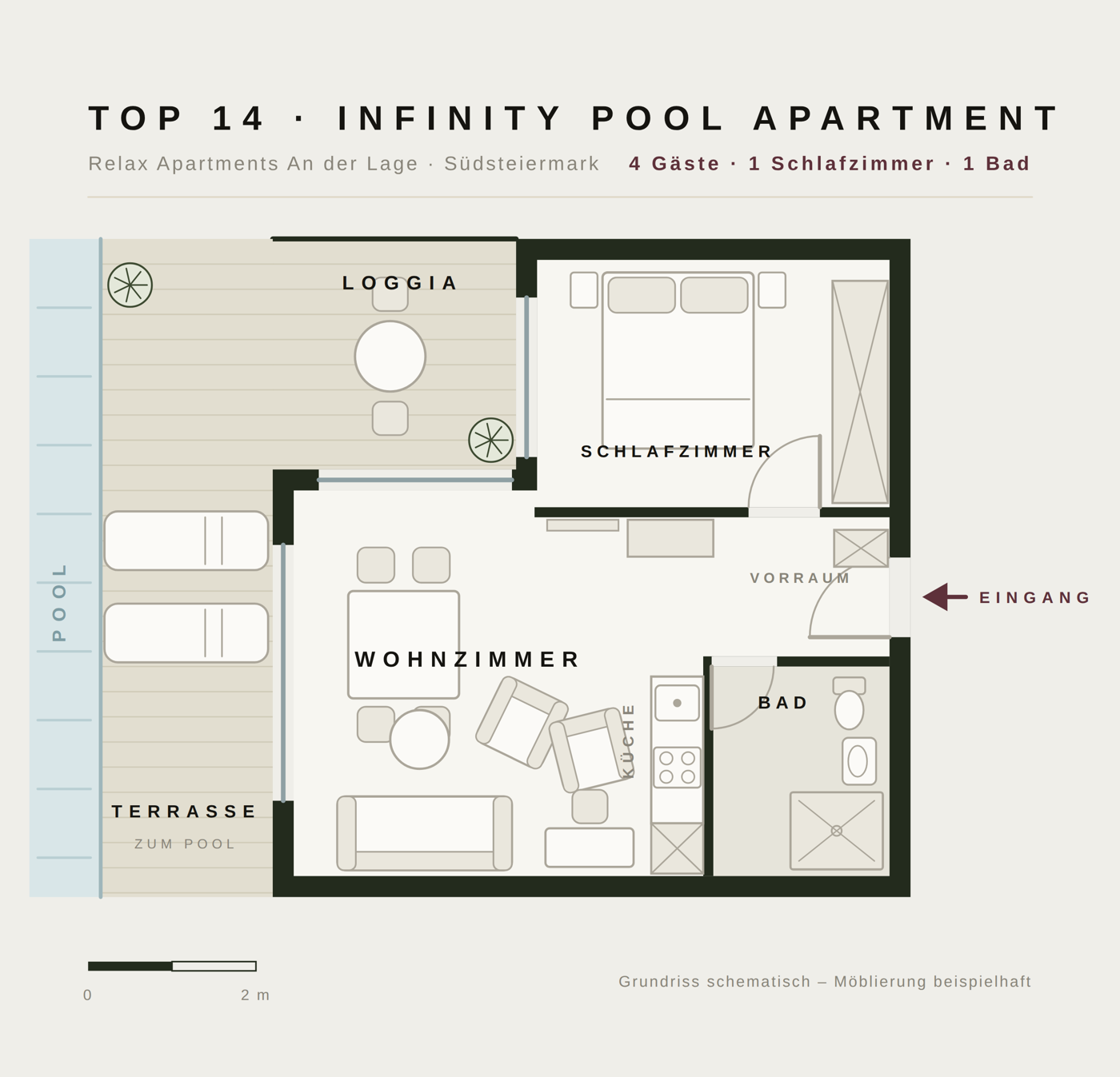 Grundriss Infinity Pool Apartment – An der Lage Top 14
